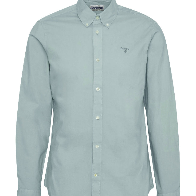 Garment Dyed Tailored Long-Sleeved Shirt Pale Apple#Color_Pale Apple