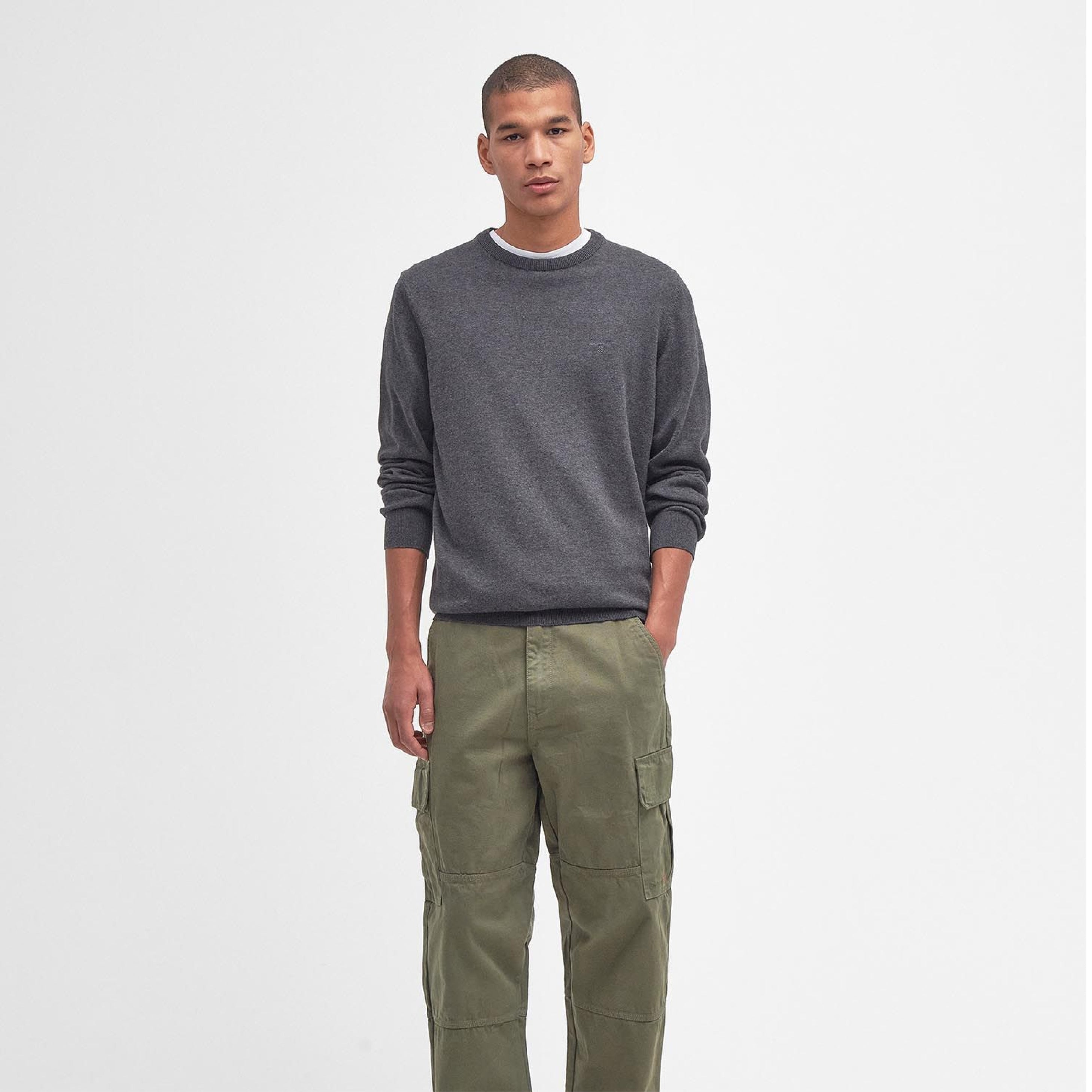 Pima Cotton Crew Neck charcoa#Color_charcoa