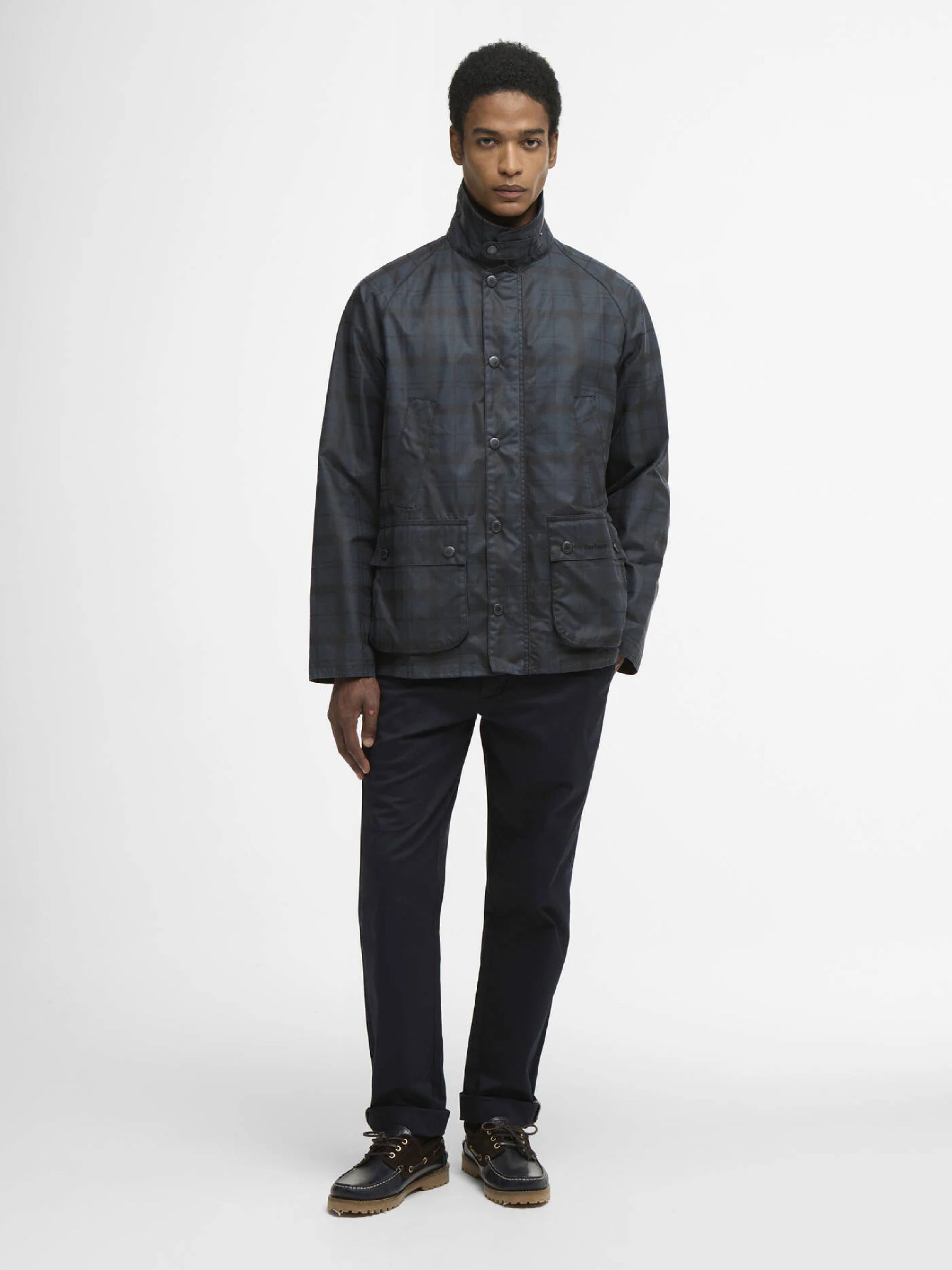 Tartan Ambleside Waxed Jacket Navy#Color_Navy