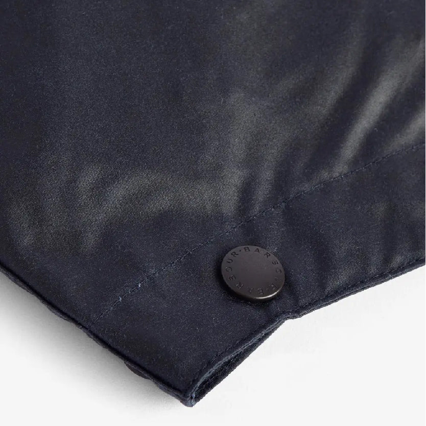 Waxed Cotton Plain Hood Navy#Color_Navy